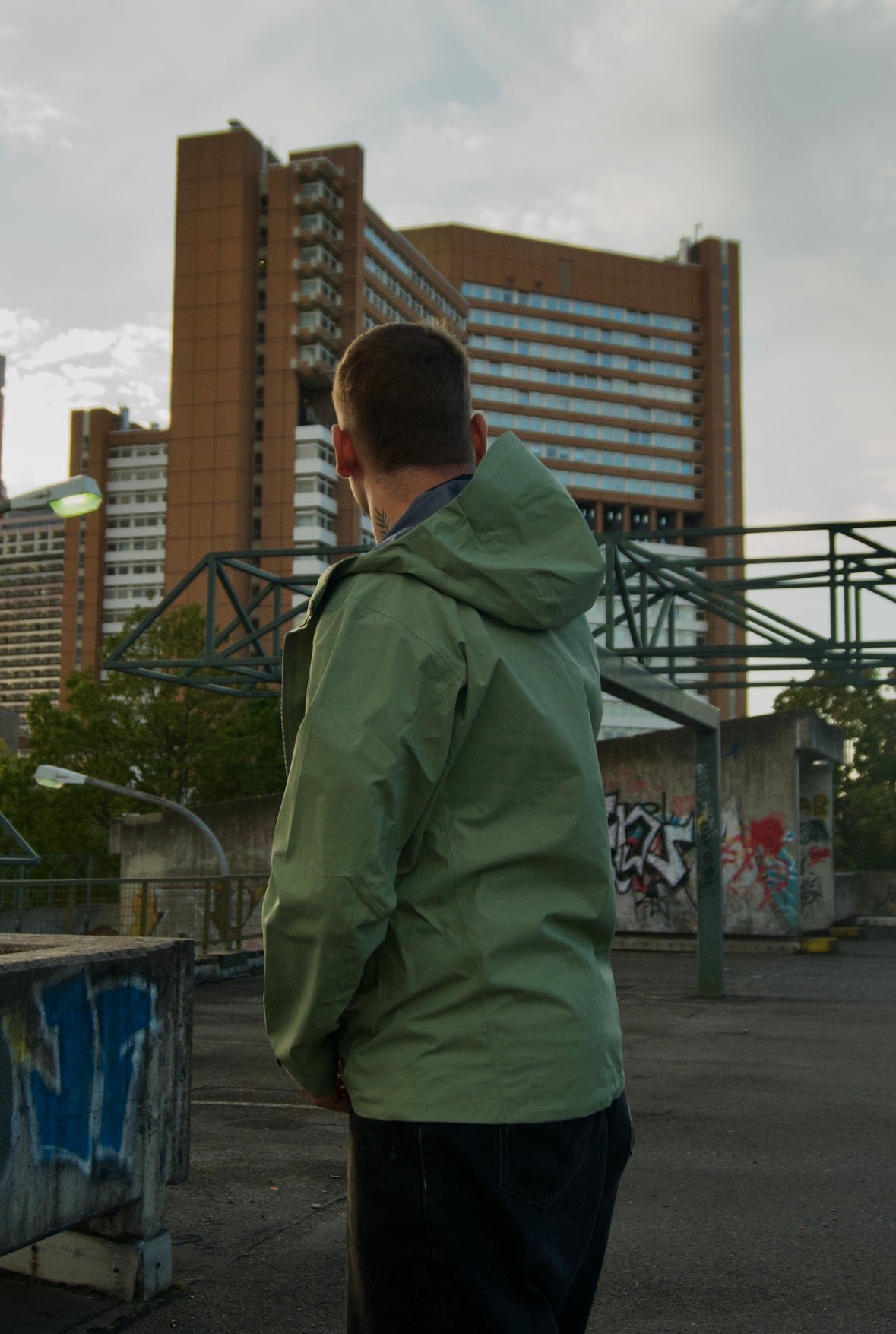 GREEN RAIN-JACKET